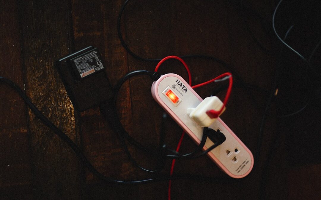 Photo electrician install EV chargers