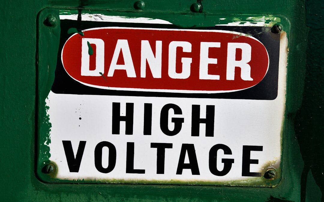 Photo warning signs, faulty wiring